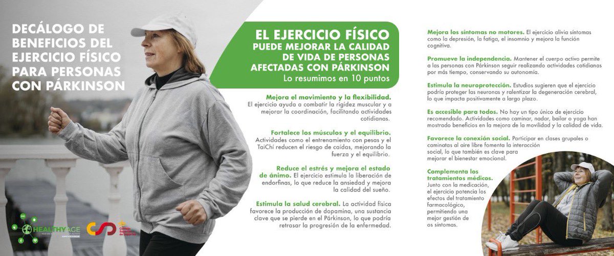 El ejercicio y la actividad física no solo sirven como un tratamiento efectivo para los síntomas del #Párkinson, sino también como una medida preventiva para proteger la salud cerebral a largo plazo 🧠 <a href="/deportegob/">CSD</a>