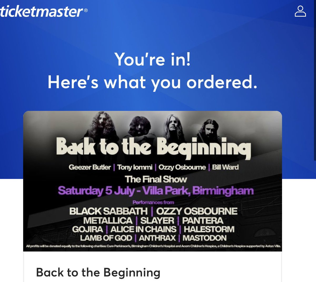 _yasminewhite's tweet photo. didn’t have much hope for black sabbath tickets but i’m never ever leaving o2 purely for this reason ily ticketmaster https://t.co/MdvY4ito3m
