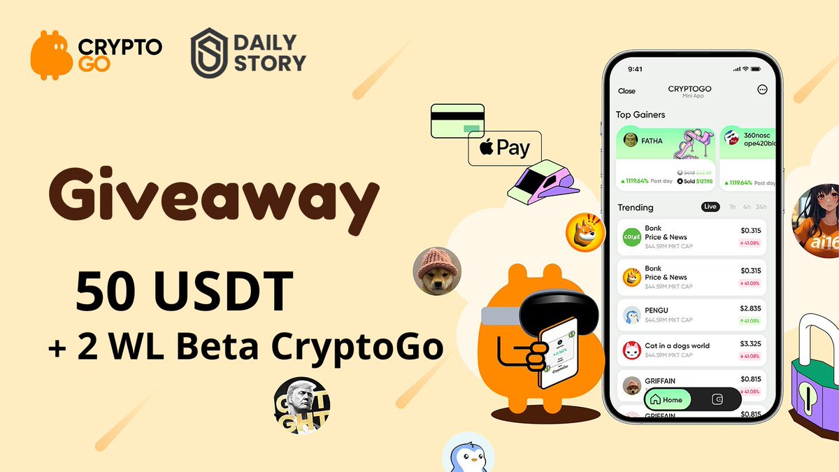 🔥Daily Story x CryptoGO🔥
Giveaway 50$ và 2 suất WL dự án CryptoGO

Anh em vào kiếm lì xì từ dự án <a href="/Crypto_GO_Com/">CryptoGO</a> nào 👀

🎁Phần thưởng: 
 - 50$ cho 5 bạn may mắn
 - 2 WL CryptoGO Beta test

⌛️Thời gian: 48h

🔎Thông tin dự án
- CryptoGO là mini-app Telegram giúp đơn