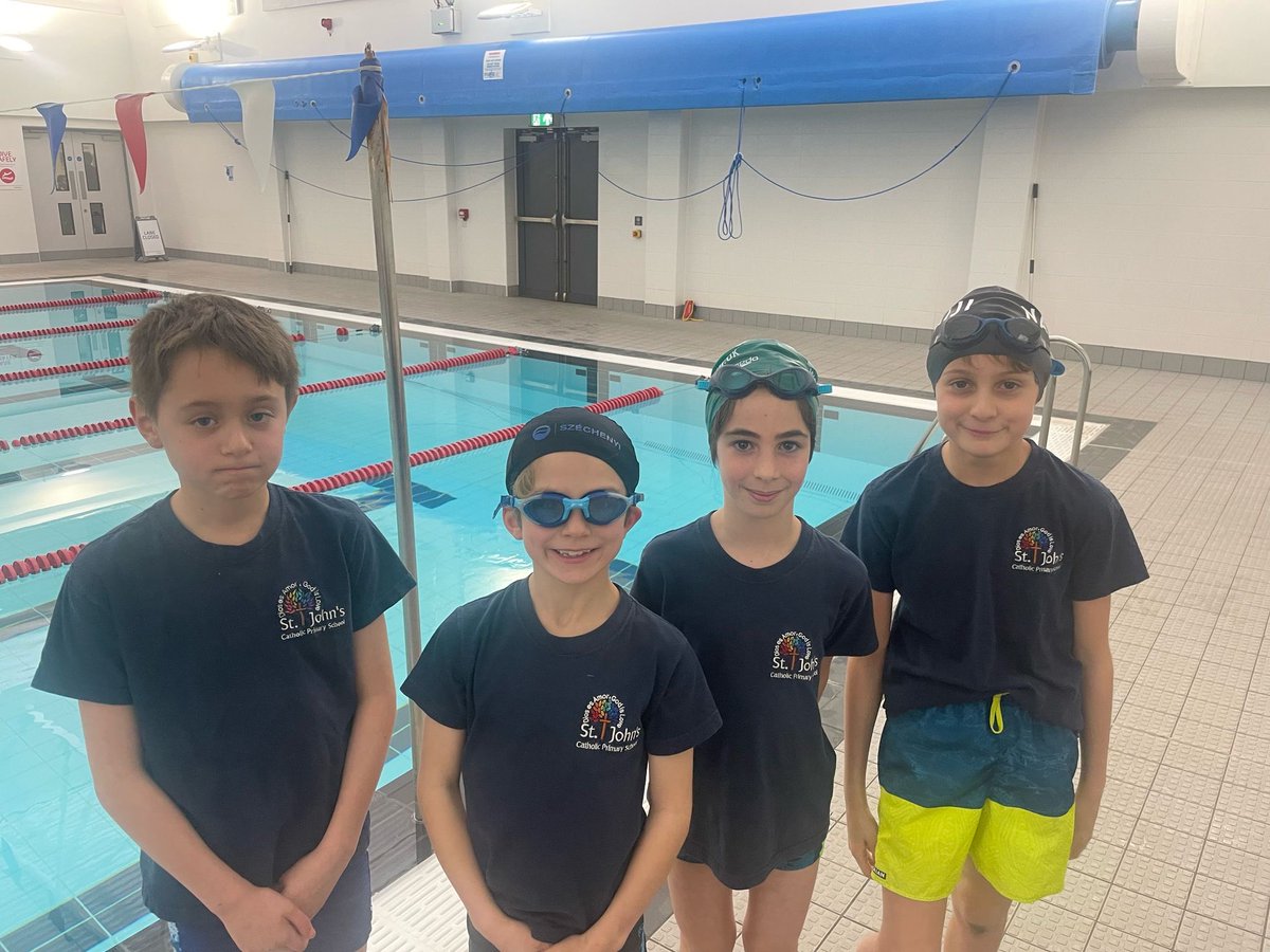 St John’s swimming squad ready for action!