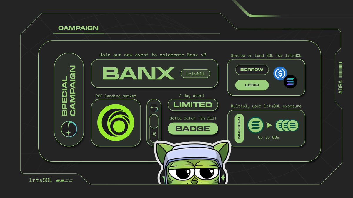 Banx.gg ๐ต Loans & Yield (@banx_gg) on Twitter photo GM, crypto is the only place where you can be a Banker and a Farmer at the same time.
<a href="/AdrasteaFinance/">Adrastea Finance</a> x Banx is the perfect example.
Start with $SOL, make more $SOL, farm tf out of Adrastea.
Only lasts one week so get cooking ASAP!
Info below ๐ (1/X) GM, crypto is the only place where you can be a Banker and a Farmer at the same time.
<a href="/AdrasteaFinance/">Adrastea Finance</a> x Banx is the perfect example.
Start with $SOL, make more $SOL, farm tf out of Adrastea.
Only lasts one week so get cooking ASAP!
Info below ๐ (1/X)