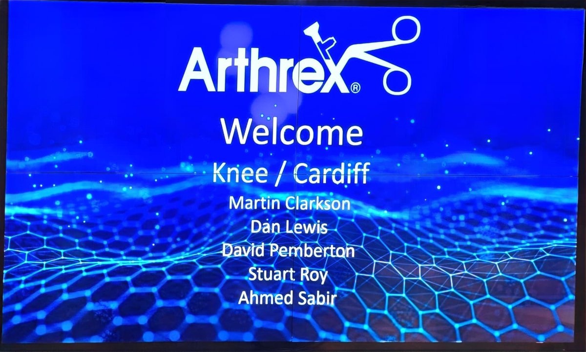 <a href="/ArthrexUK/">ArthrexUK</a> <a href="/CS_Orthopaedics/">Cardiff Sports Orthopaedics</a> Thankyou again for the use of your fantastic facility #allthingsknee
