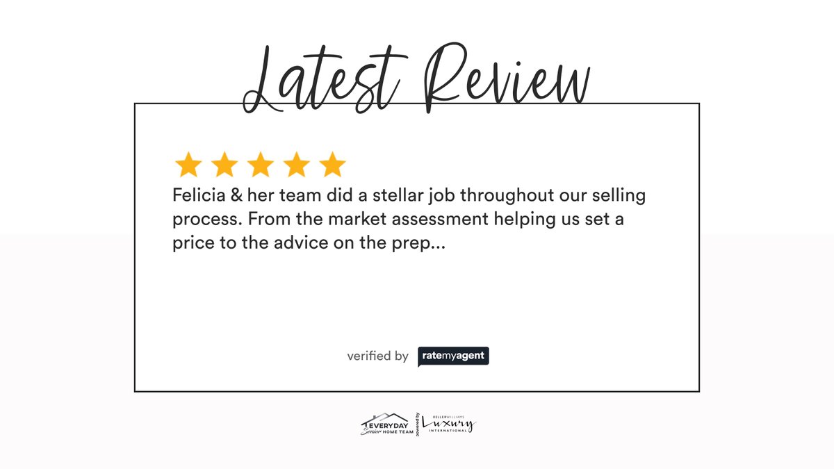 FeliciaLlc's tweet photo. My latest RateMyAgent review in .

https://t.co/0y8QPEEuRj

...
#ratemyagent #realestate #Naplesparadiseliving #everydayseniorhometeam #movingseniors #gettingitdone #listings #listingagent #seniors https://t.co/D0wZ29JIZJ