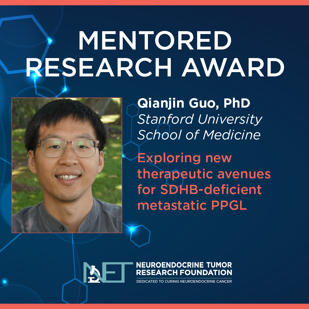 NET Research Foundation (@curenets) on Twitter photo Mentored Research Awardee Qianjin Guo, <a href="/StanfordMed/">Stanford Medicine</a> is studying new strategies for SDHB-deficient metastatic #pheochromocytoma & #paraganglioma.Tumors with SDHB have 30% risk of metastasis.He seeks tumor vulnerabilities,for potential targeted treatments.tinyurl.com/4ejek57k Mentored Research Awardee Qianjin Guo, <a href="/StanfordMed/">Stanford Medicine</a> is studying new strategies for SDHB-deficient metastatic #pheochromocytoma & #paraganglioma.Tumors with SDHB have 30% risk of metastasis.He seeks tumor vulnerabilities,for potential targeted treatments.tinyurl.com/4ejek57k