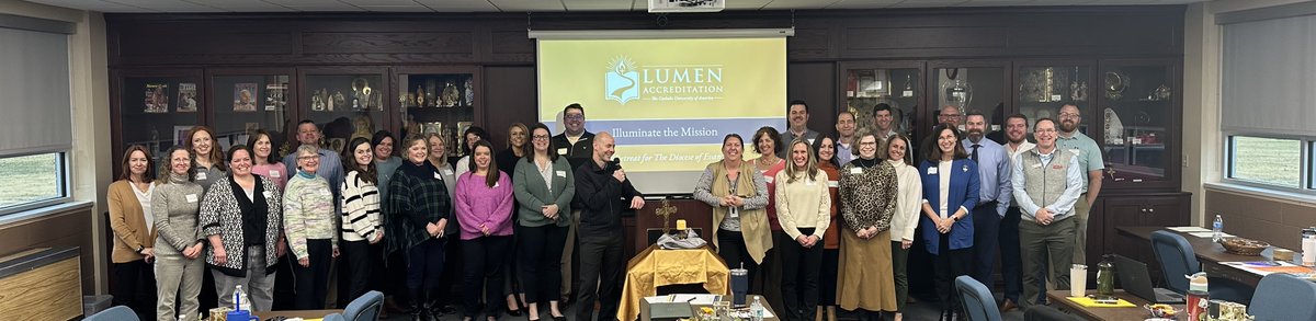 Thank you to Dr. Andrew Kremer from Lumen Accreditation for leading our Administrator's Retreat yesterday! Administrators were given the opportunity to dig deeper into their faith, see how God's mission flows all the way down to each Catholic School, and find community.