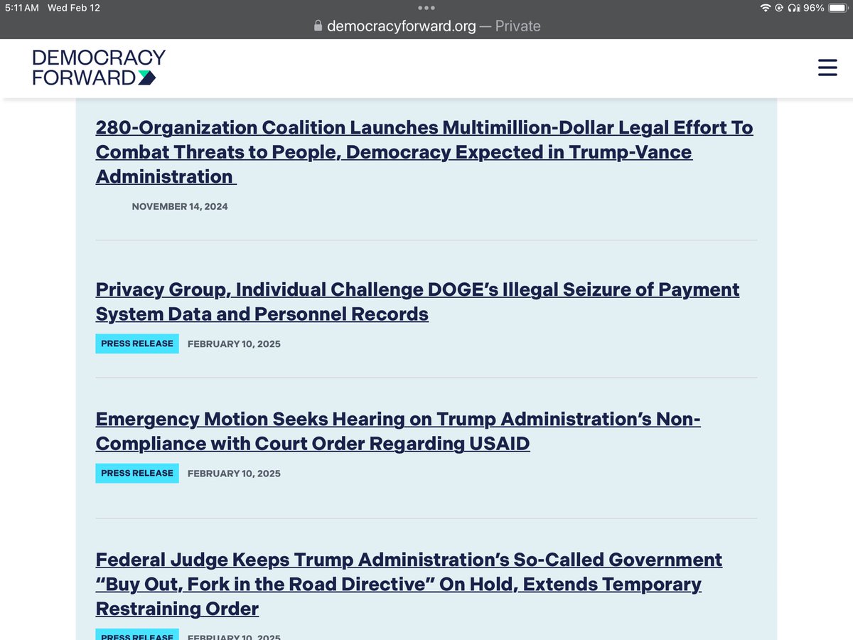 frankregina's tweet photo. #DemocracyForward is one “group” filing lawsuits against #PresidentTrump administration, 71 staff, 25+ are attorneys, marketing staff. It looks like they were started in 2016. https://t.co/iXoNVQVPo3 https://t.co/NQLMcfFk1R