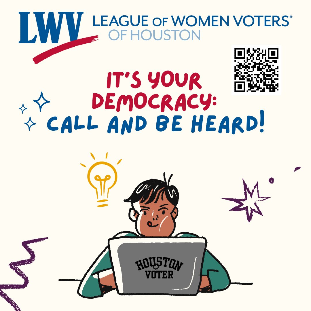LWVHouston's tweet photo. 📱It's your democracy! Call and be heard!
💬 Use this helpful guide to make the most out of calling your elected officials and advocating for the things that matter most to you!
#lwvhouston #txlege #congress #electedofficials #callyourrep https://t.co/b8X2IQO8tP