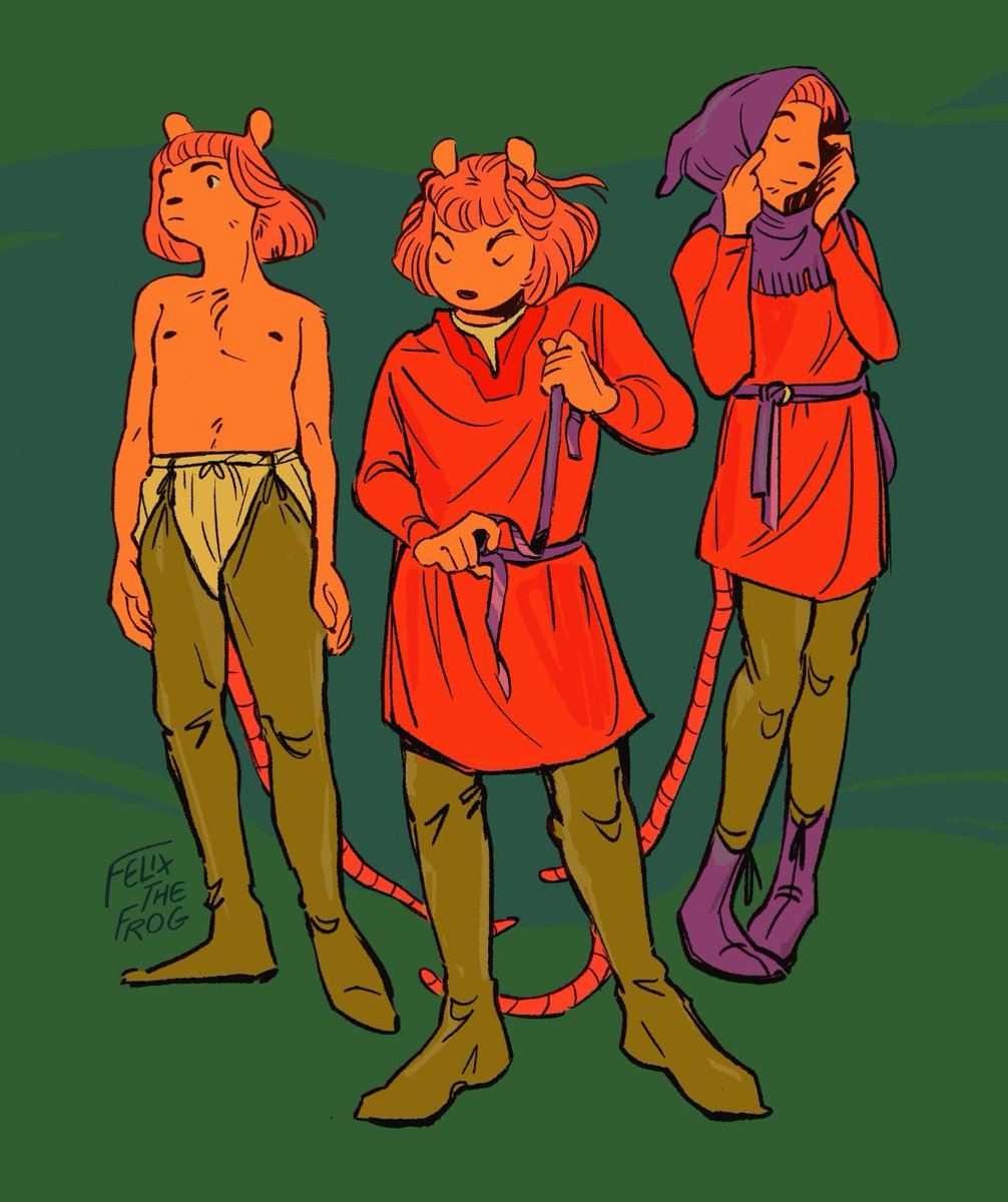 Rat gets dressed in the year 1200 🐀
#ocart #illustration #medieval