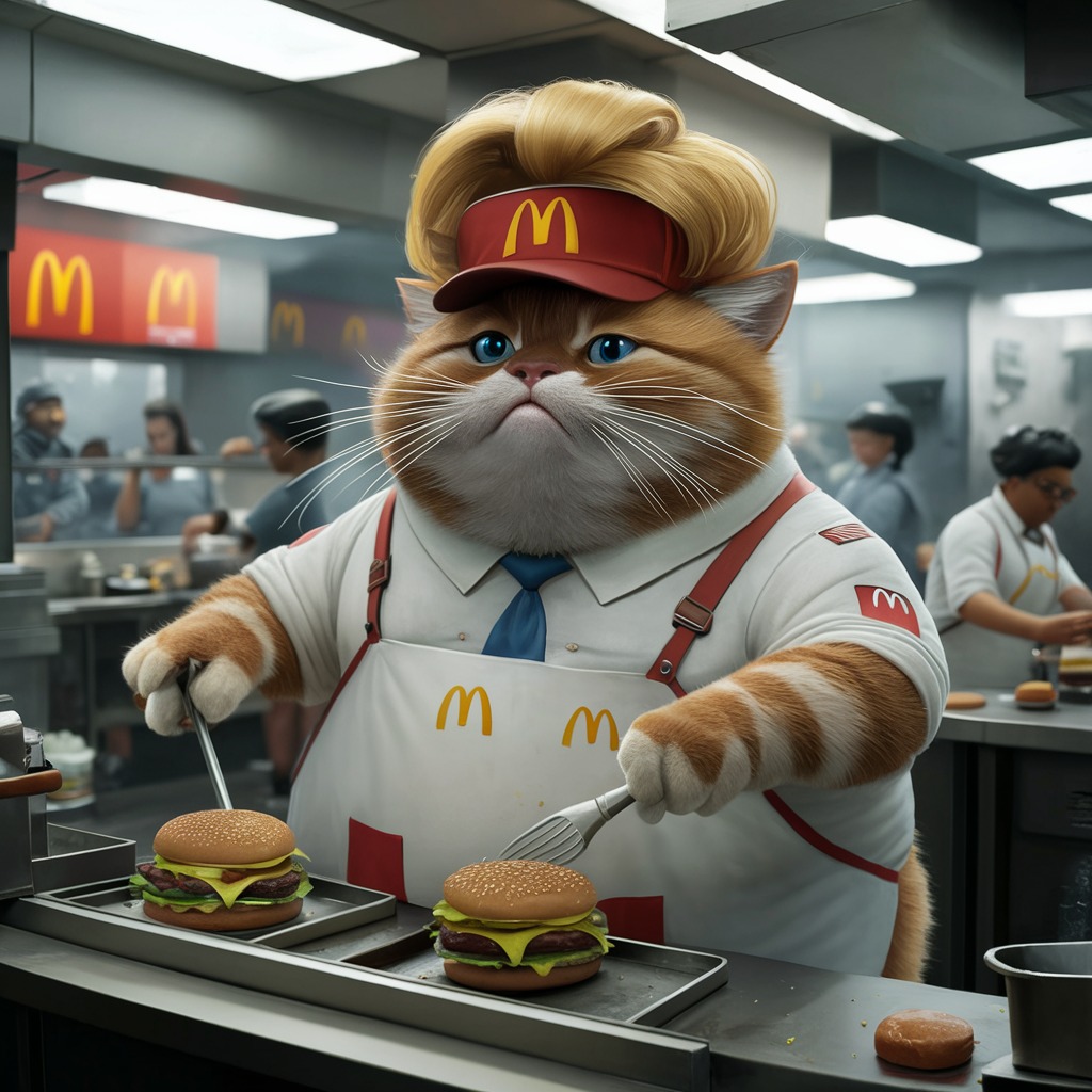 CatDonaldsOG's tweet photo. 🚀 FINAL COUNTDOWN 🚀

The Cat Donald’s Coin launch is just moments away! ⏳🐱🍔
In less than 1 hour, the most pawsome token in the universe will be unleashed. 🔥
Will you be part of history, or will you just watch from the sidelines as Cat Donald takes over the blockchain? 😼 https://t.co/uMsTQsNEdt