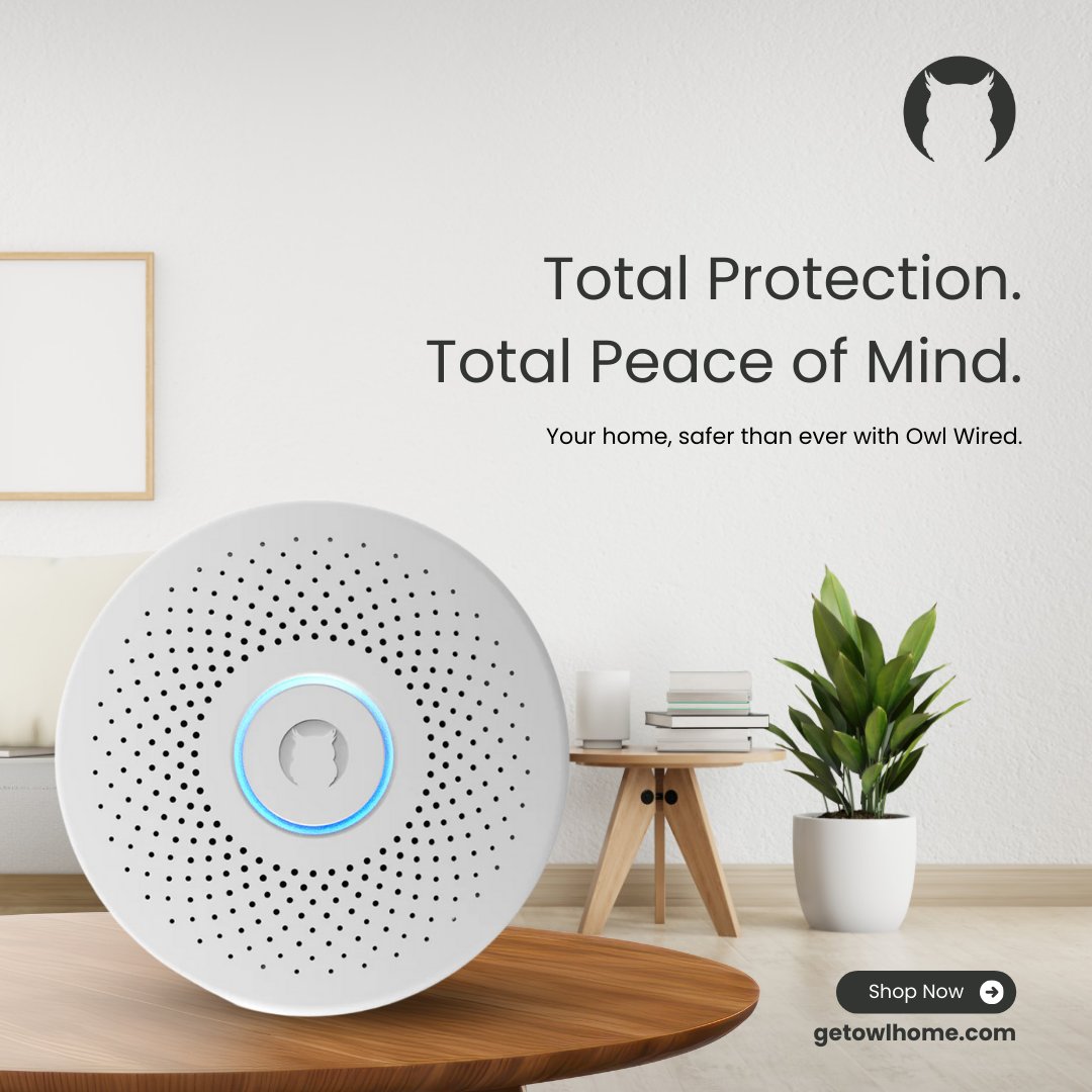 Your home, safer than ever with Owl Wired because of it's deep integrations with services such as Apple HomeKit, Google Home and iFTTT. Get yours at getowlhome.com  

#SmartHome #HomeSecurity #OwlWired #HomeSafety #HomeAutomation #ConnectedHome #IoT