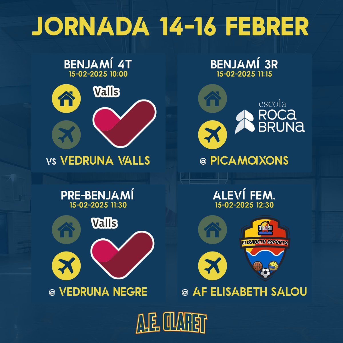 Calendari cap de setmana escola