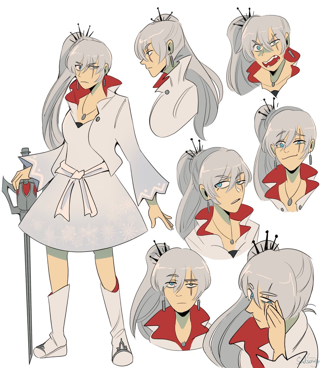 sadscruffy's tweet photo. #WeissSchnee #RWBY #RWBYfanart Schnees plus Klein 2/2 https://t.co/fgjG3ckhqS
