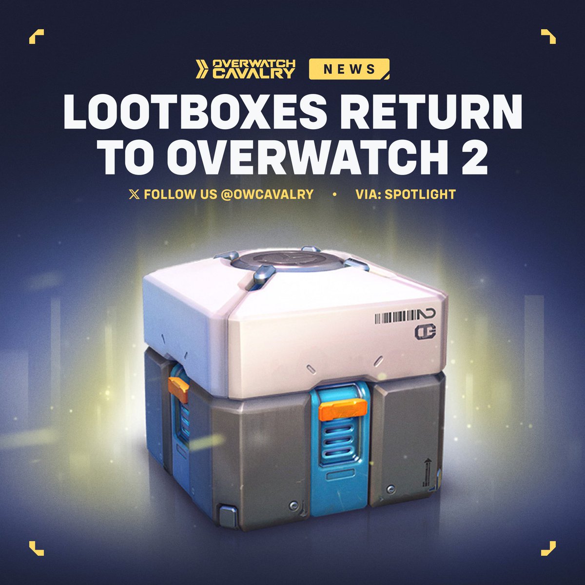 Loot Boxes Return to #Overwatch2 🎁

Available in both the Battle Pass and weekly rewards, see what surprises are waiting for you when Loot Boxes make their return in Season 15 !