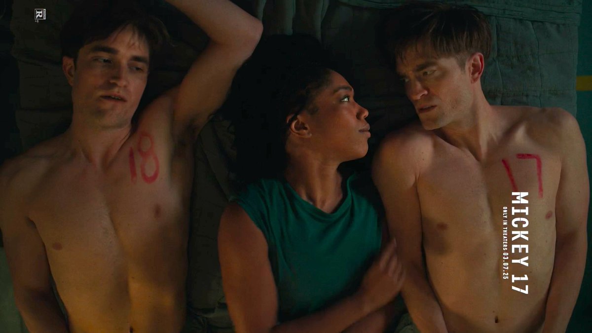 pattinsonphotos's tweet image. Robert Pattinson, Naomi Ackie and Robert Pattinson in Bong Joon-ho's MICKEY 17