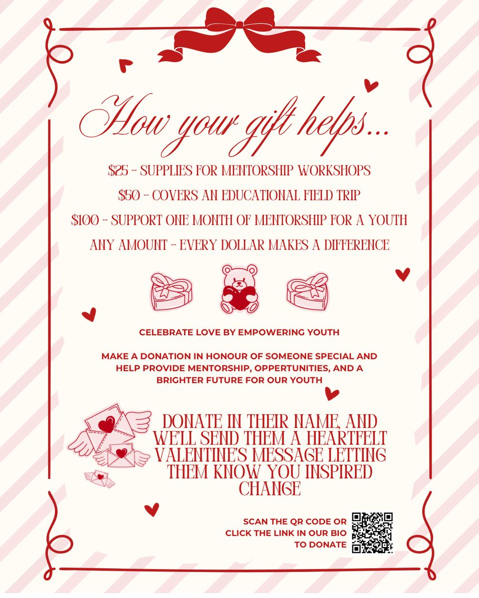 💌 This Valentine’s Day, Give a Gift That Lasts! 💖

Skip the chocolates and flowers—make a real impact by donating in honor of someone special to support mentorship and opportunities for inner-city youth! 🌟