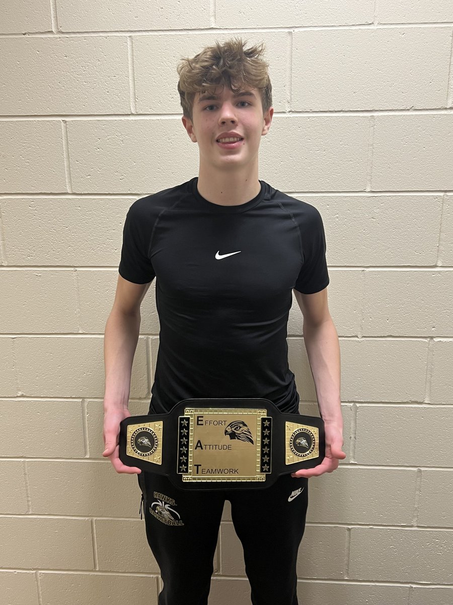 The Hawks were spread all over last night! 2-2 for our HS teams.

9B 47-35 L @ Wahpeton
C 58-47 W @ Kindred
JV 60-58 L @ Shanley
V 91-47 W @ Shanley

Brett Livingston takes home the #EAT belt for being an animal on the glass last night!

We have all week to get better for GFC!