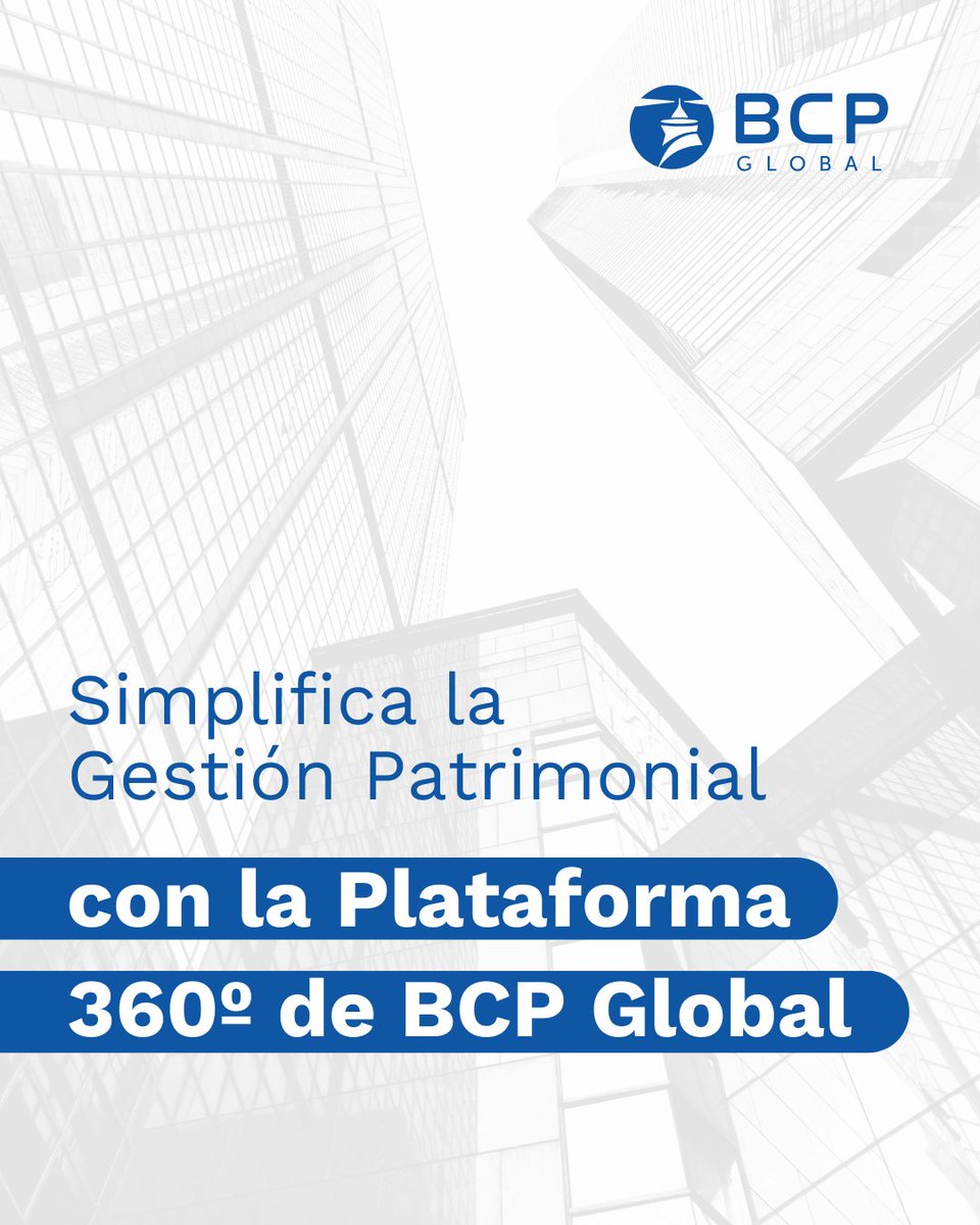 Adaptar nueva tecnología a tu gestión patrimonial simplifica todos los procesos.

📩 Conoce más sobre nuestra Solución 360º bcpglobal.com/es/360-solutio…

#BCPglobal #SolucionesFintech #BancaDigital #GestiónPatrimonial #InnovaciónFinanciera