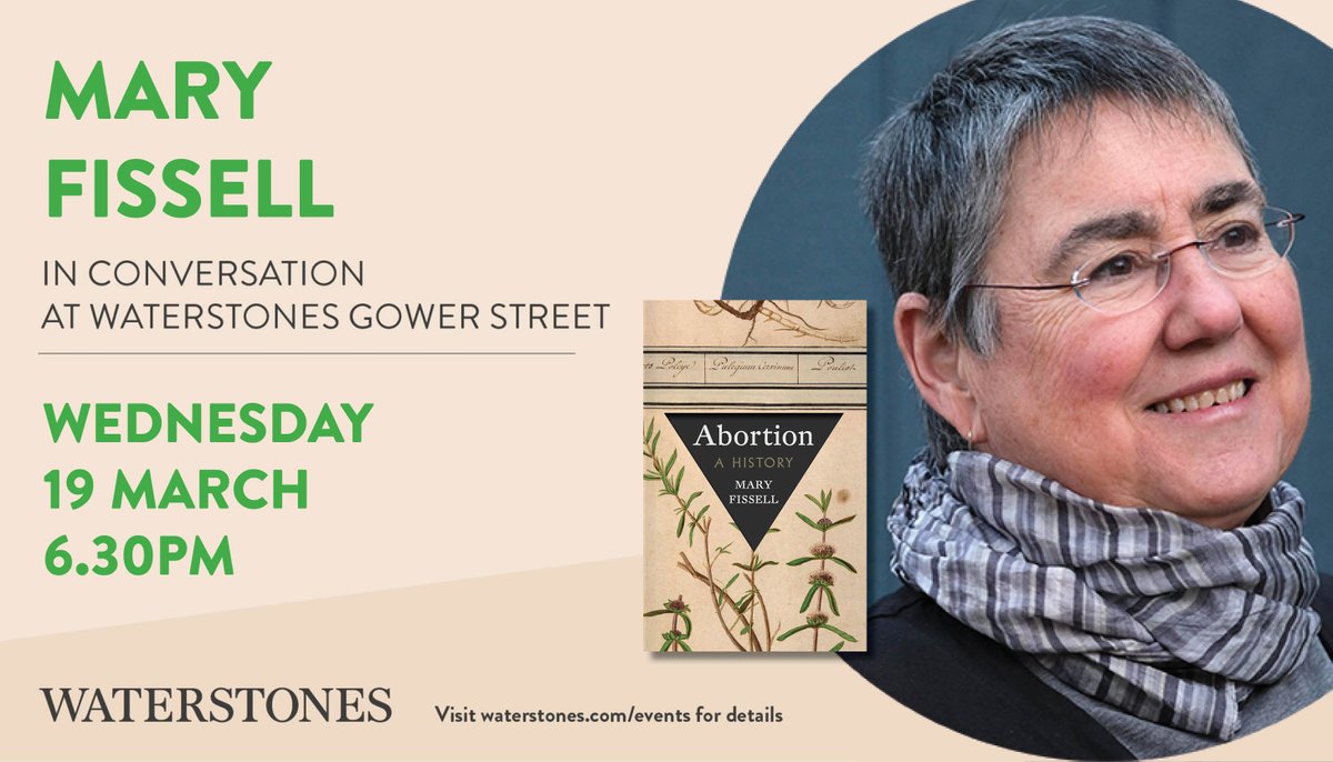Hurst Publishers (@hurstpublishers) on Twitter photo Join <a href="/mary_fissell/">Mary Fissell</a> at <a href="/gowerst_books/">Waterstones Gower Street</a> where she will be talking about the surprising (and ultimately optimistic) history of #abortion, from classical Greece to #roevwade.
🎟️ bit.ly/40Vrpb1
🗓️ 19 March, 6.30 PM
Join us from 6 PM for a welcome drink 🥂 Join <a href="/mary_fissell/">Mary Fissell</a> at <a href="/gowerst_books/">Waterstones Gower Street</a> where she will be talking about the surprising (and ultimately optimistic) history of #abortion, from classical Greece to #roevwade.
🎟️ bit.ly/40Vrpb1
🗓️ 19 March, 6.30 PM
Join us from 6 PM for a welcome drink 🥂
