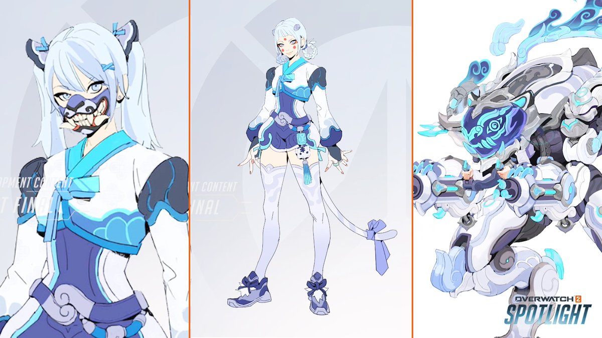 PlayOverwatch's tweet image. Here comes a new challenger! 🐰✨

Inspired by the Siberian tiger, get an early glimpse at D.Va’s upcoming Mythic Skin before it arrives in-game during Season 17 🫶