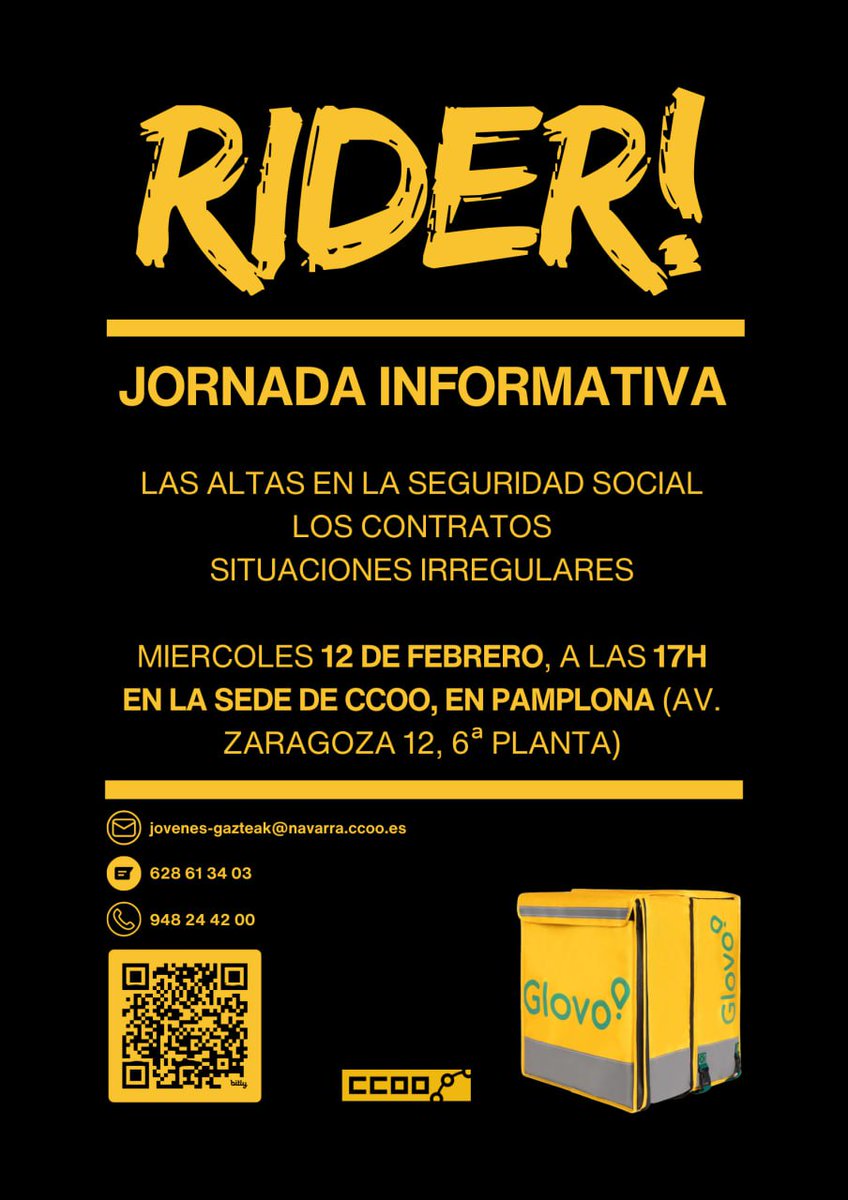 ✊🏽 Hoy en asamblea informativa, los y las Riders de Glovo hemos podido conocer, debatir y trazar una estrategia ante la incertidumbre en la contratación por cuenta ajena anunciada por la empresa.
Organizarnos colectivamente es clave para hacer frente a los abusos. Seguimos en