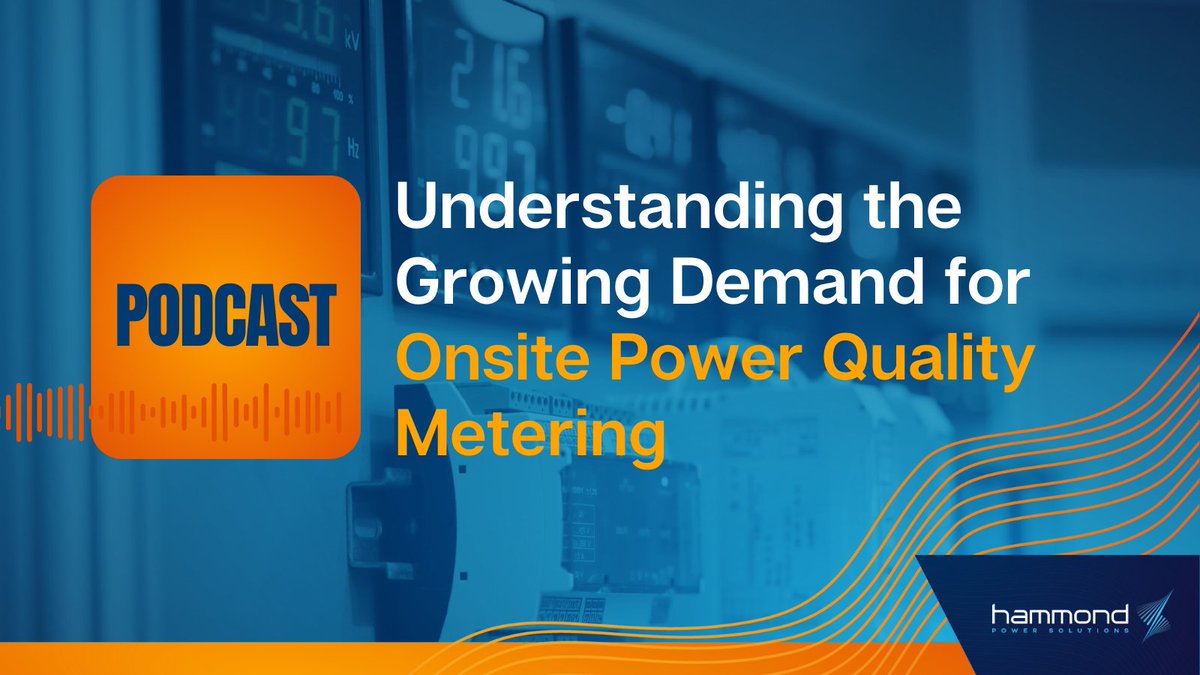 Power quality is more critical than ever, and our latest podcast "Understanding the Growing Demand for Onsite Power Quality Metering" dives into why businesses are investing in better monitoring and solutions. americas.hammondpowersolutions.com/resources/blog…