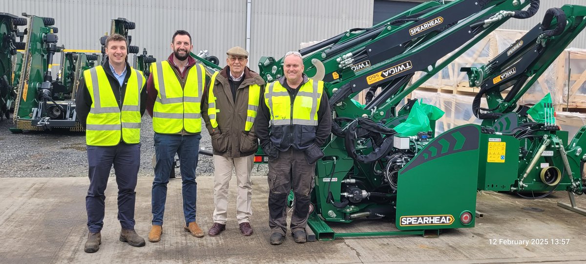 Good to meet the Spearhead team today to view and discuss the new Twigga pro70 hedgecutter. Came away feeling that they now have a market leader with the improvements they have made.
<a href="/SpearheadWorld/">Spearhead Machinery</a> 
<a href="/irelandsfarmmac/">Irelands Machinery</a> 
<a href="/Sharmansagri/">Sharmans Agricultural</a> 
'Theonlykittocutit'