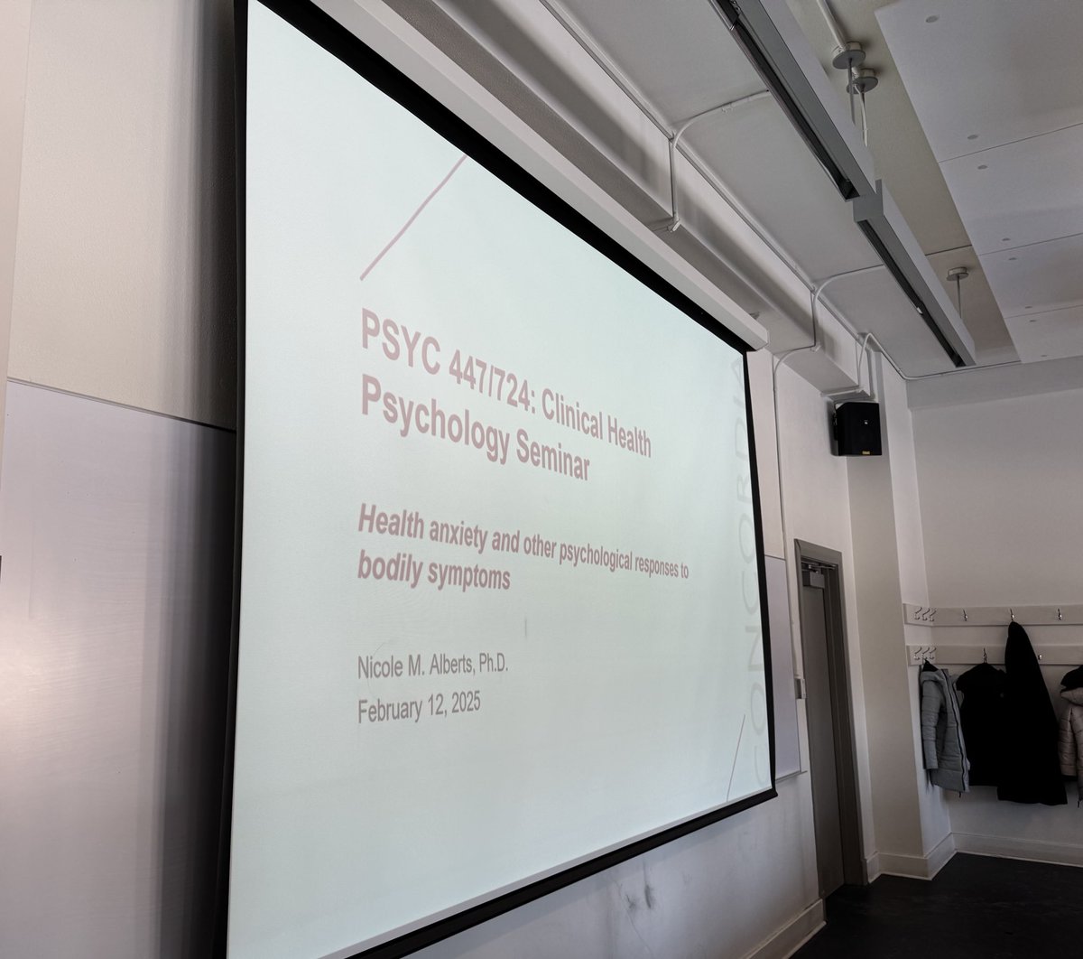 Dr. Nicole Alberts (@nalbertsphd) on Twitter photo Feeling a bit of academic nostalgia today covering health anxiety and other responses to illness/symptoms, in our advanced clinical health psych seminar.
Such an interesting topic, with great discussion & questions from students.
<a href="/hadjista/">Heather Hadjistavropoulos, PhD</a>
<a href="/FASConcordia/">Arts & Science</a>
<a href="/Concordia/">Concordia University</a> Feeling a bit of academic nostalgia today covering health anxiety and other responses to illness/symptoms, in our advanced clinical health psych seminar.
Such an interesting topic, with great discussion & questions from students.
<a href="/hadjista/">Heather Hadjistavropoulos, PhD</a>
<a href="/FASConcordia/">Arts & Science</a>
<a href="/Concordia/">Concordia University</a>