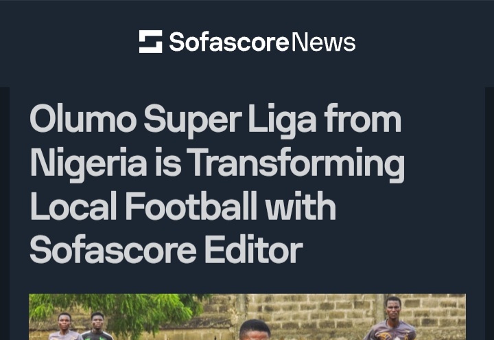 OlumoSuperLiga's tweet photo. We feature on one of the top leading sports news platform.

https://t.co/jV4icrhXs3

Follow the link above to to read about the league on sofascores news.

@beslic_ivan_zg @club_chosen @ClubHussein @OgaNlaMedia @patriots_fc @PoojaMedia @Real_InterFC @Soca_School @Sporting_CA https://t.co/f5HQGcxBY8