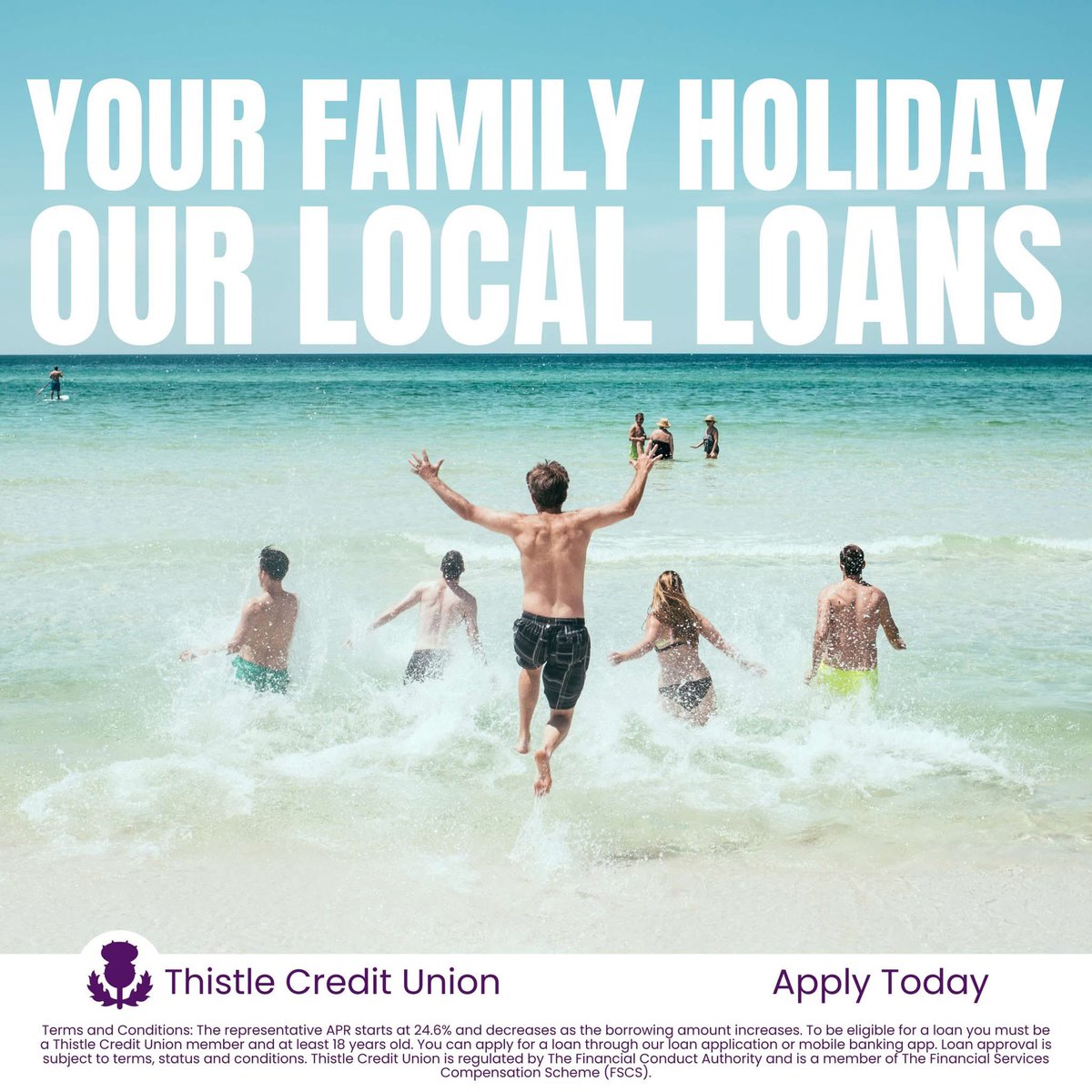 Planning a holiday the kids will never forget? 

At Thistle Credit Union #rutherglenexchange affordable low interest loans can help you treat the ones you love this summer.

Pop in store soon and speak to the friendly staff for more details 👍