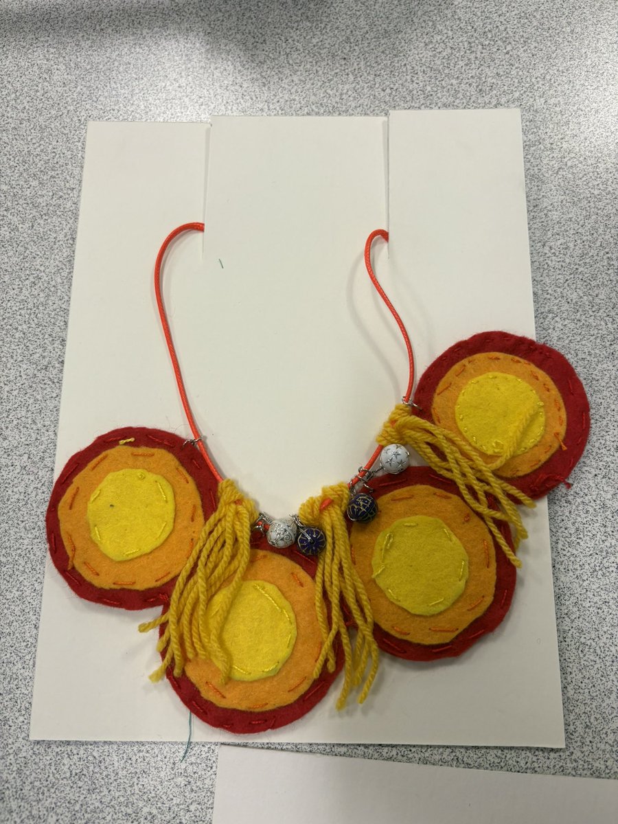 A selection of the fabulous textile jewellery by Y10 students inspired by our African Arts exhibit in The Museum at Hanson.