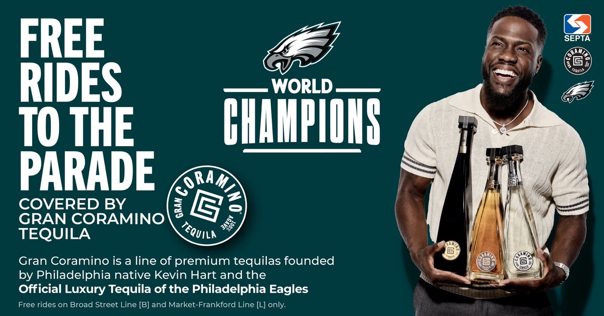 WE GOT YOU PHILLY! This Friday we’re teaming up with <a href="/SEPTAPHILLY/">ISEPTAPHILLY</a> to cover all Broad Street &amp; Market-Frankford rides to the Eagles Championship Parade. FLY <a href="/Eagles/">Philadelphia Eagles</a> FLY 🦅
