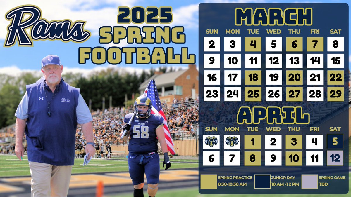 2025 Shepherd Rams Spring Football Schedule!