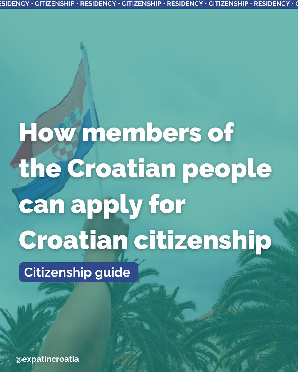 How members of the Croatian people can apply for Croatian citizenship. Read our detailed guide here: expatincroatia.com/croatian-peopl…

#croatiancitizenship #croatian
