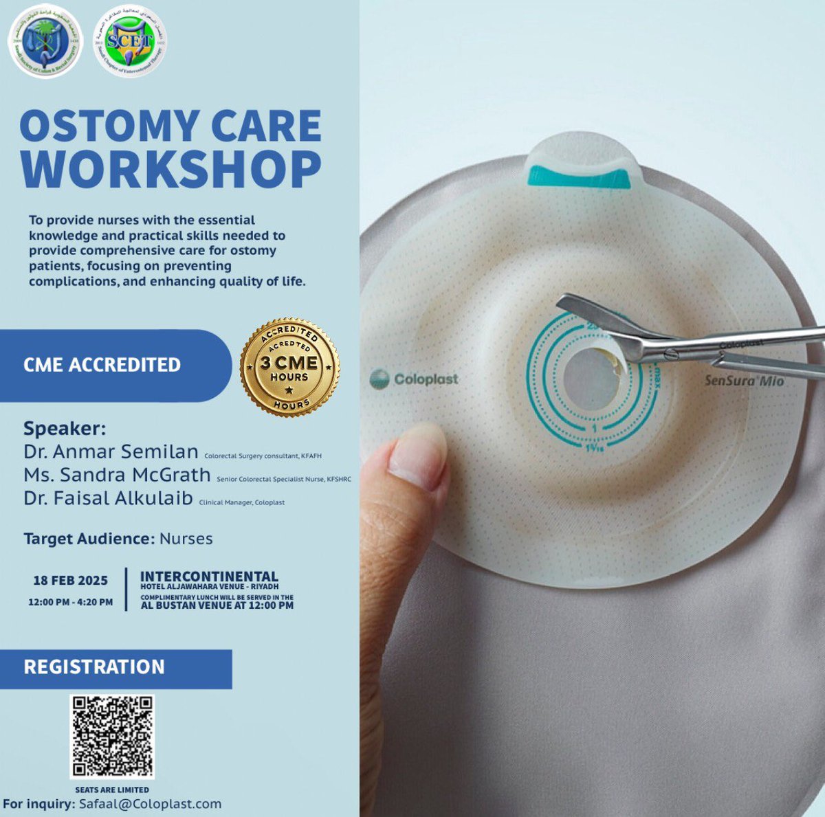 Few days to our upcoming Annual SSCRS meeting &amp; workshops
25 Saudi-International Colorectal Diseases Forum (19 CME)
Colorectal Robotic Course (6 CME) First in the region 
Proctology Workshop (7 CME)
Ostomy Care workshop (3 CME)
Join us

#SSCRS #SSCRS2025 #ColorectalSurgery