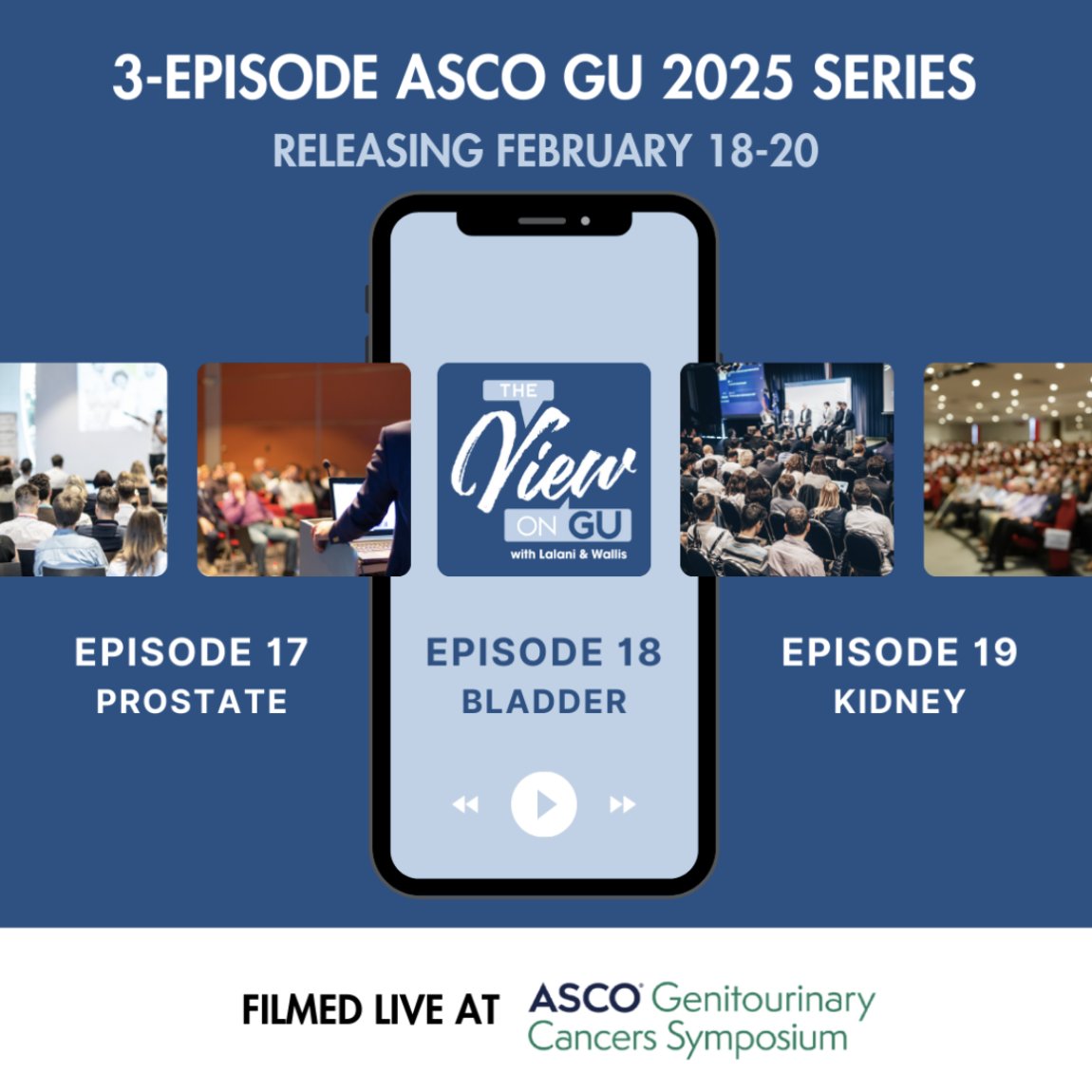 The View on GU | with Lalani & Wallis (@theviewongu) on Twitter photo We'll be filming live at 2025 <a href="/ASCO/">ASCO</a> Genitourinary Cancer Symposium, which starts tomorrow! <a href="/lalaniMD/">Aly-Khan Lalani</a> and <a href="/WallisCJD/">Christopher Wallis (he/him/his)</a> will weigh-in with their reactions, considerations, and key learnings from the sessions and presentations in an exciting 3-episode series. Stay tuned!
#GU25 We'll be filming live at 2025 <a href="/ASCO/">ASCO</a> Genitourinary Cancer Symposium, which starts tomorrow! <a href="/lalaniMD/">Aly-Khan Lalani</a> and <a href="/WallisCJD/">Christopher Wallis (he/him/his)</a> will weigh-in with their reactions, considerations, and key learnings from the sessions and presentations in an exciting 3-episode series. Stay tuned!
#GU25