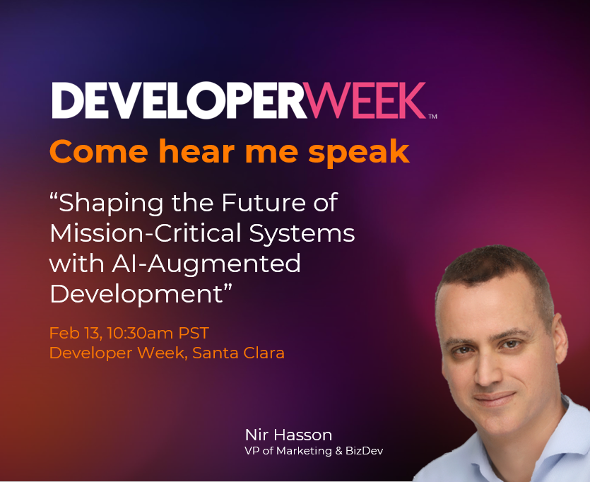 Aurora Labs (@theauroralabs) on Twitter photo Tomorrow, February 13, catch Nir Hasson, VP of Marketing & BizDev at Aurora Labs, as he takes the stage at <a href="/DeveloperWeek/">DeveloperWeek</a> in Santa Clara! 🎤
He’ll dive into AI-augmented development and how it’s transforming mission-critical software for embedded systems, HPC, and data centers. Tomorrow, February 13, catch Nir Hasson, VP of Marketing & BizDev at Aurora Labs, as he takes the stage at <a href="/DeveloperWeek/">DeveloperWeek</a> in Santa Clara! 🎤
He’ll dive into AI-augmented development and how it’s transforming mission-critical software for embedded systems, HPC, and data centers.