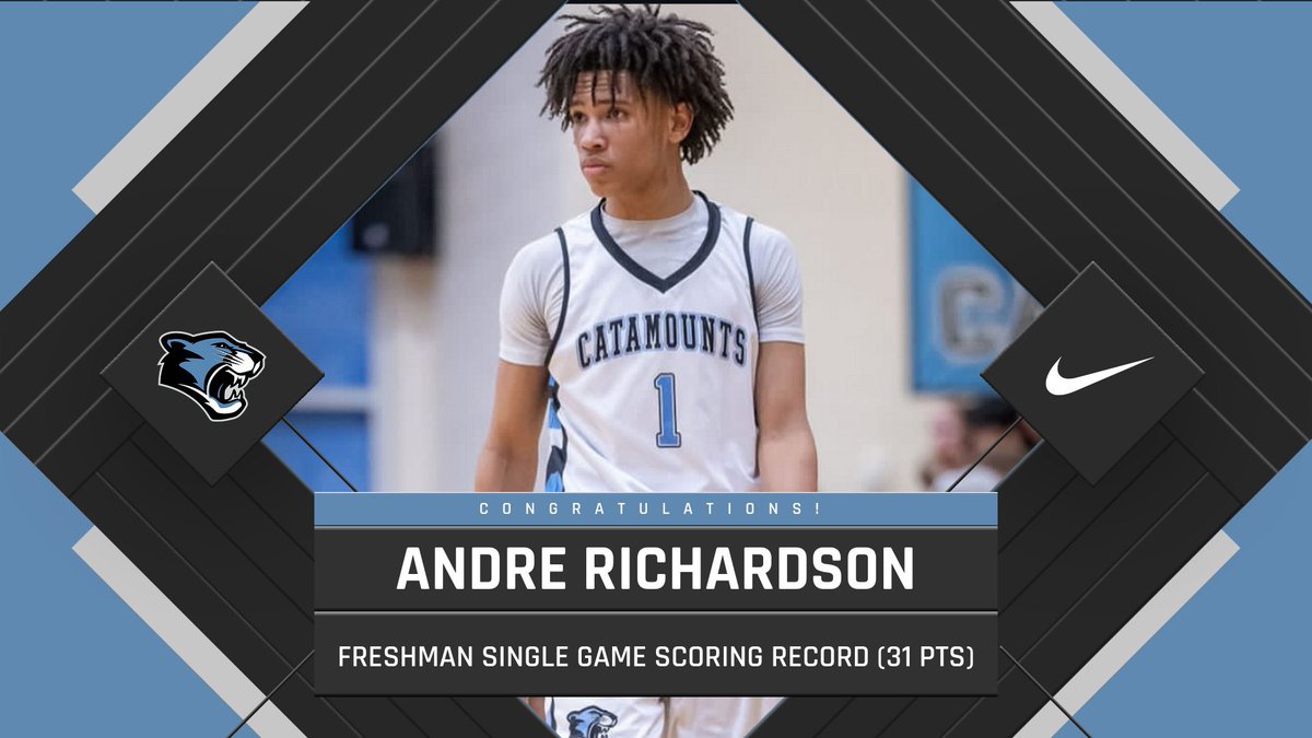 Andre Richardson set the Panther CreekFreshman single game scoring record (31)last night vs. Holly Springs. He also had 7 assist and 3 rebounds.