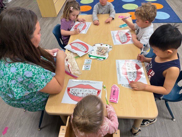 For Dental awareness month, preschool got a visit from the Tooth Fairy. They learned all about keeping their mouth healthy and played some tooth brushing letter recognition games. Thanks to azpediatricdentistry.comfor coming to visit and giving us such cool toothbrushes!