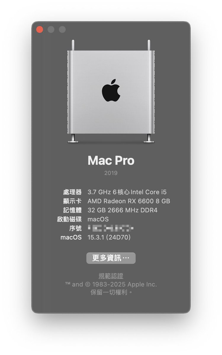 meowtw's tweet image. #macOS 15.3.1 (24D70) with #OpenCore 1.0.3