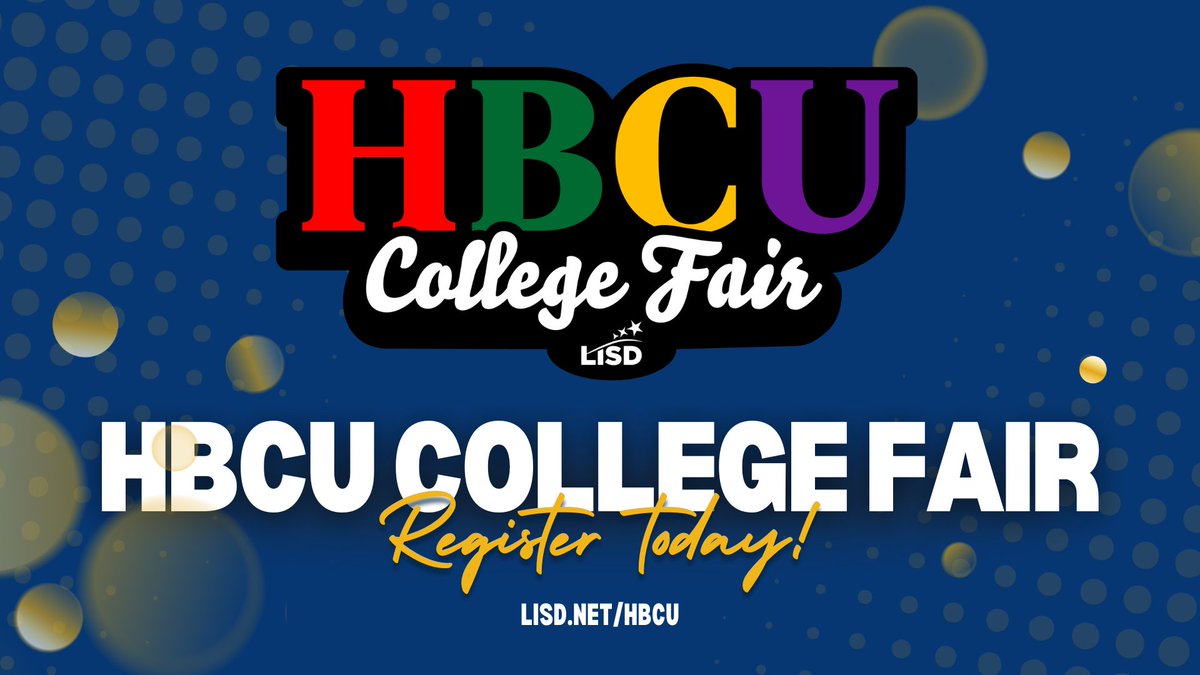 TCHS juniors &amp; seniors, we've extended registration for the LISD HBCU College Fair, scheduled for Feb 21 at Hebron High School! Learn more about this opportunity to connect with these historic institutions at bit.ly/41ch2kf and speak with your counselor today to sign up!