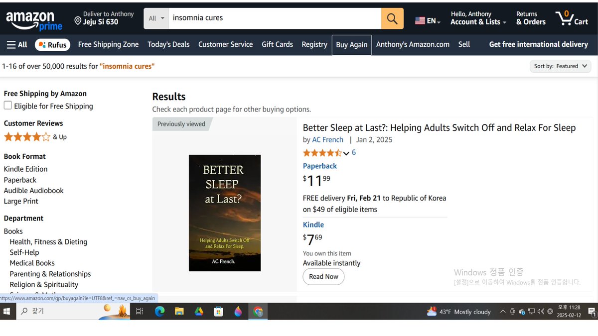ImprovedSleep's tweet image. Better Sleep at Last? Now top of search results on Amazon. com for Insomnia Cures
amazon.com/dp/B0DS2KF8SF
#bettersleep #relaxforsleep #relaxingforsleep #relaxationforsleep #sleepbetter #howtosleepbetter #insomniacure #adultsleepproblems #restfulsleep #howtorelax #insomniarelief
