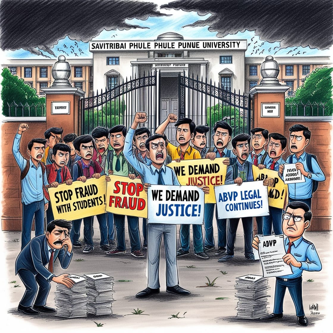 PRATIKPAWADE1's tweet photo. "SPPU plans exam timetables like a surprise test students never know what’s coming! The university must consider major competitive exams like CA and CS before scheduling semester exams to avoid clashes. Or should students start time-traveling to attend both?#SPPUAgainstStudents https://t.co/ArVASIvUfQ
