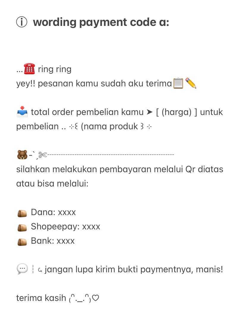 gesdture's tweet image. 🐈‍⬛ —— bantu rt best

wording bio ba ready 3.500/ea

𖥻 📋⋆ take bundle with wording payment only 8.000

ⓘ  ketuk dm aku untuk order!&amp;gt;&amp;lt;

t. #zonauang #zonaba #zonajajan bio payment wording rs ready stock ba