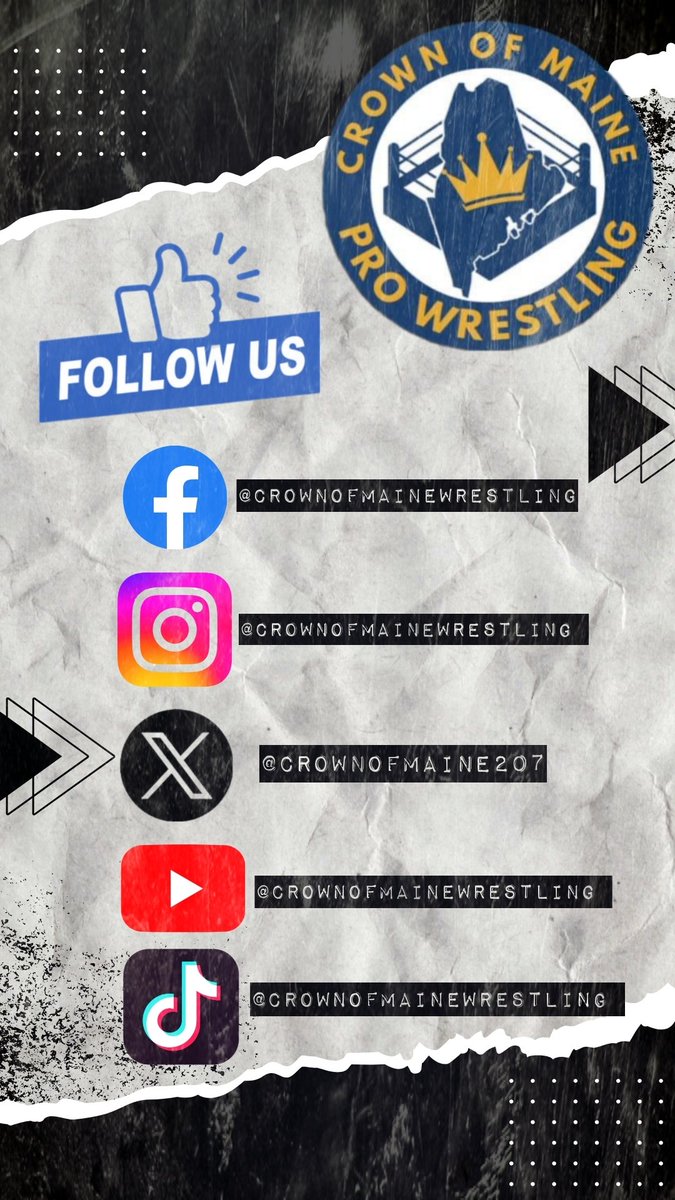 CrownOfMaine207's tweet photo. Follow us today to stay up to date with breaking announcements, exclusive matches, interviews and more! https://t.co/A4MKyQhOYp