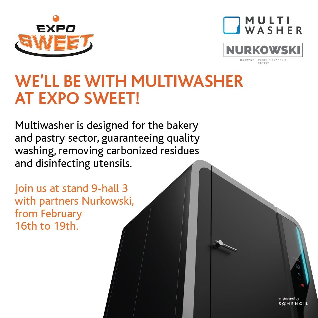 somengil's tweet image. Start the year with Multiwasher at Expo Sweet 🚀

Remove carbonized residues with Multiwasher while saving resources.

🗓️ February 16th-19th
📍Expo Sweet: Stand 9, Hall 3 with our partner Nurkowski

Schedule a meeting: bit.ly/3PM5LAL

#Somengil #Multiwasher #ExpoSweet