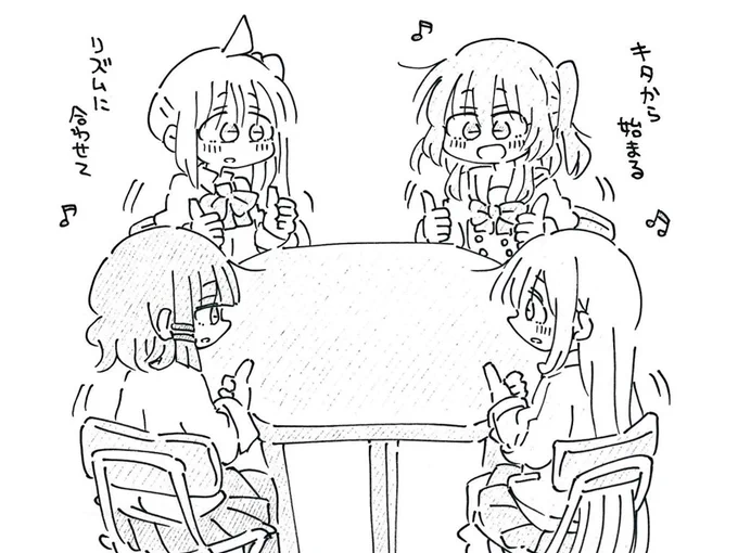 陽キャが学校で休み時間によくやってた遊びをする結束バンドを描きました。 