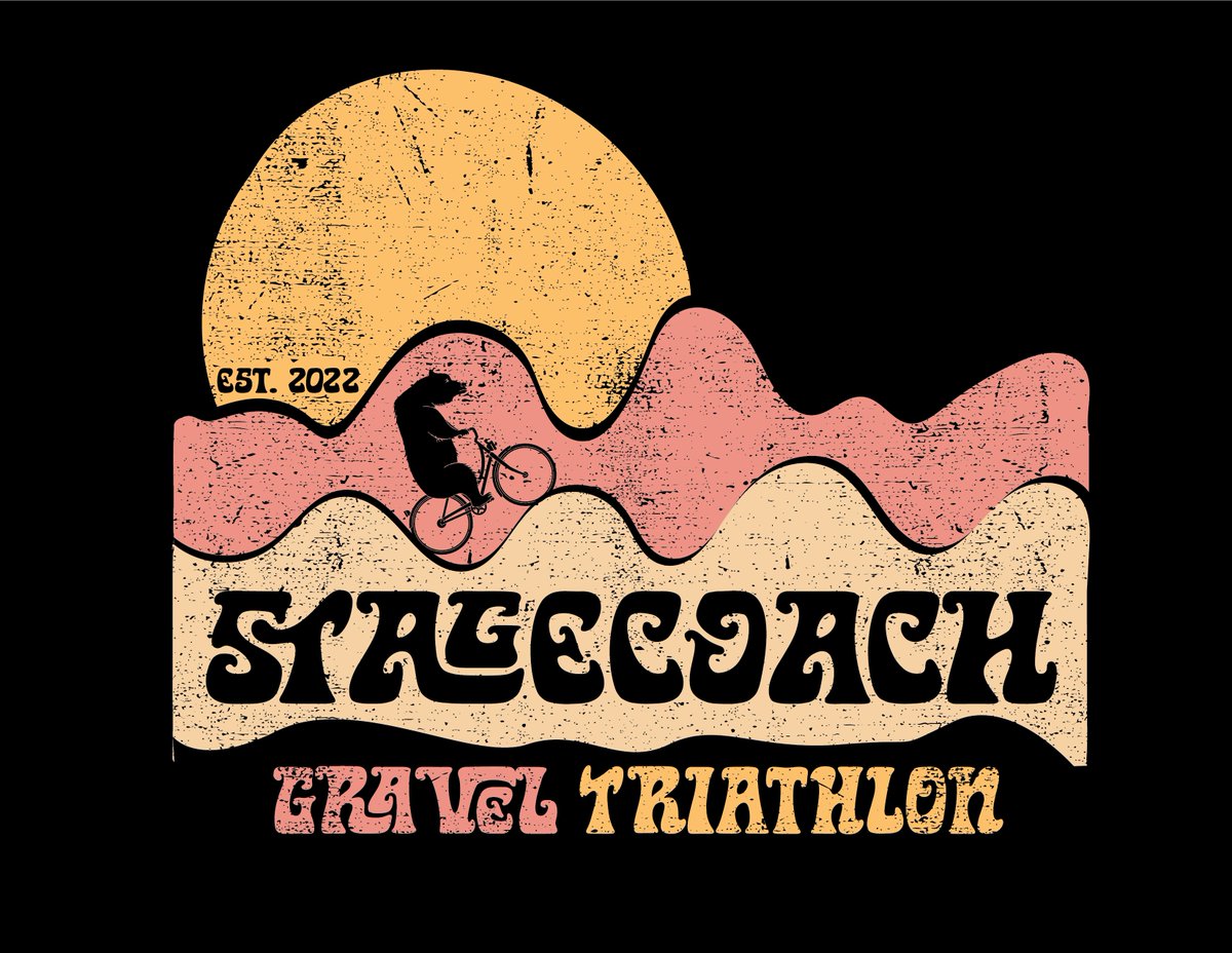 Today's t-shirt reveal brings us to the August 3rd Stagecoach Gravel Triathlon! withoutlimits.co