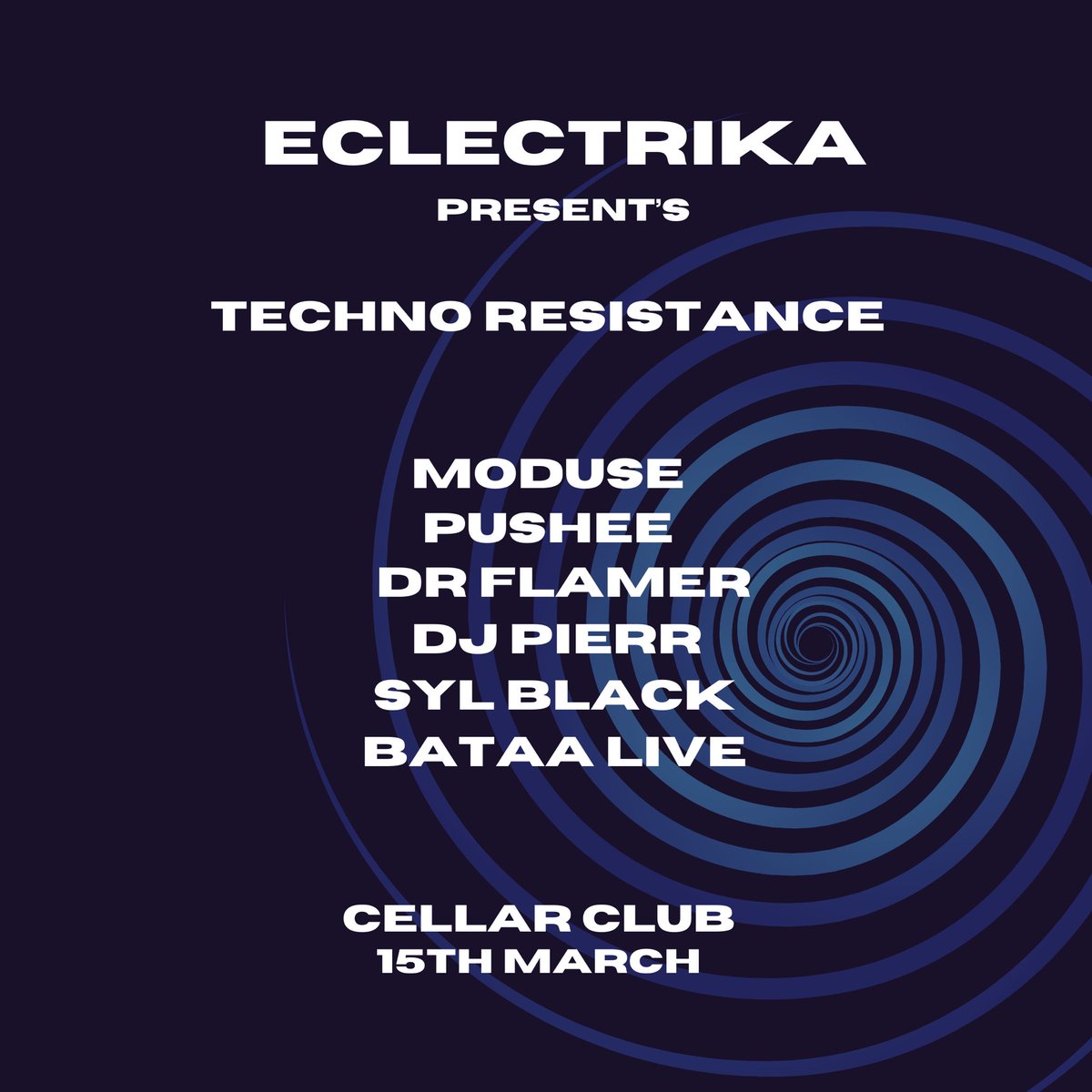 DJDRFLAMER's tweet image. "TECHNO RESISTANCE "
Saturday 15th March 11pm

at Cellar Club 

Be ready for a pure 

90s Techno Berlin night
Check out our Group Mate Tickets Discounts   !!!

eventbrite.ie/e/153-techno-r…

#dublin
#dublinnightlife #irelandevents #stpatrickweekend #cellardublin