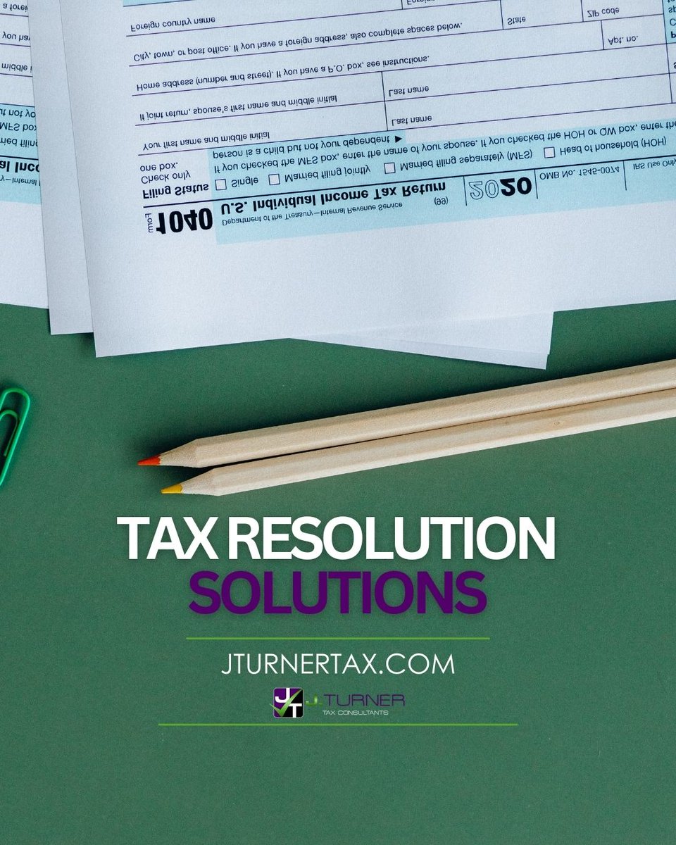 J_TurnerTax's tweet photo. Facing tax issues? Our resolution experts are here to help you navigate and resolve them efficiently.

https://t.co/J74de0mem3

#JTurnerTax #TaxPlanning #TaxPreparation #TaxRelief #IRSHelp #SmallBusinessTaxes #IndividualTaxes #TaxConsultant #TaxStrategy #FinancialPlanning #Tax... https://t.co/lqsEnWse67