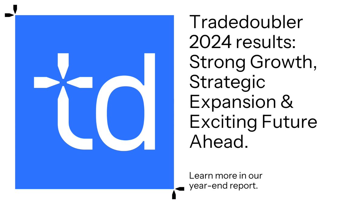 📢Tradedoubler’s 2024: Strong Growth, Strategic Expansion &amp; Exciting Future Ahead! 🚀 We are proud to share our Q4 2024 results, marking a year of resilience, transformation, and success. Learn more in our year-end report: tradedoubler.com/quarterly-repo…